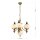 Kronleuchter Echt-Messing Glas E27 B: 55 cm 4-flammig