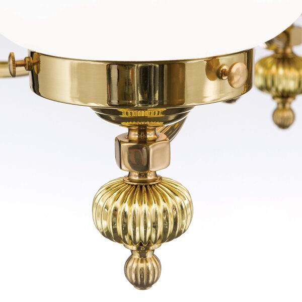 Kronleuchter Messing Glas B: 58 cm H: 108 cm E27