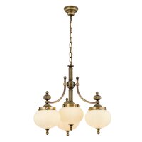 Pendelleuchte Glas Messing E27 B: 55 cm H: 122 cm