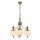 Pendelleuchte Glas Messing E27 B: 55 cm H: 122 cm