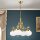 Pendelleuchte Glas Echt-Messing E27 58 cm breit