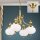 Pendelleuchte Glas Echt-Messing E27 58 cm breit