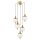 Pendelleuchte Messing massiv Glas 55 cm breit E27