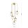 Pendelleuchte Messing massiv Glas 55 cm breit E27