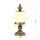 Nachttischlampe Echt-Messing Glas 33 cm hoch E27 rund