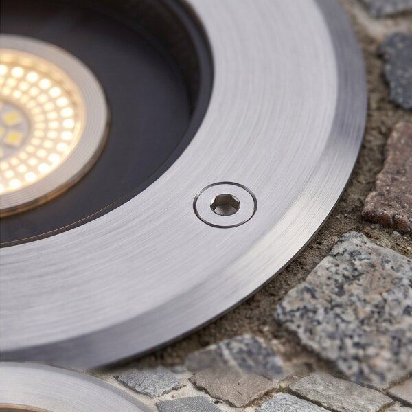 LED Einbaustrahler Edelstahl Glas IP67 Ø14 cm 4000 K