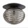 Deckenleuchte Rauchglas Metall Schwarz E27 Ø20 cm rund