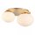 Deckenleuchte Glas Metall Gold E27 45 cm 2-flammig