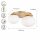 Deckenleuchte Glas Metall Gold E27 45 cm 2-flammig