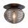 Deckenlampe Rauchglas Metall Schwarz E27 Ø35 cm rund