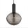 Pendelleuchte Rauchglas Metall Ø18 cm rund E27 Schwarz