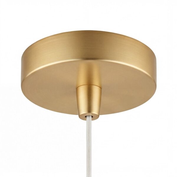 Hängelampe Glas Metall Gold Weiß B:32,5 cm E27 3-flmg