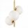 Hängelampe Glas Metall Gold Weiß B:32,5 cm E27 3-flmg