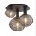 Deckenlampe Rauchglas Metall Schwarz E27 53,5 cm 3-flmg