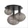 Deckenlampe Rauchglas Metall Schwarz E27 53,5 cm 3-flmg