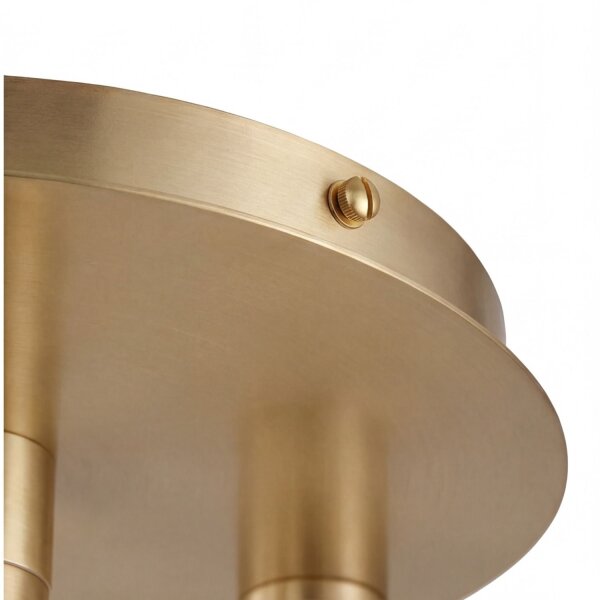 Deckenlampe Glas Metall Gold E27 53,5 cm 3-flammig