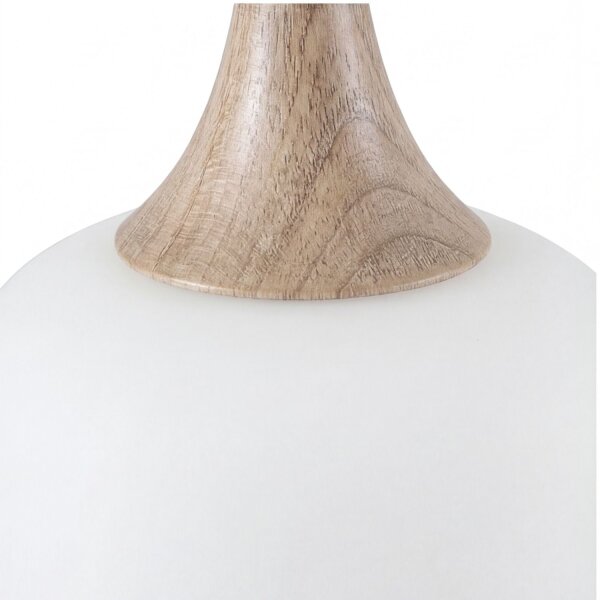 Hängelampe Holz Glas blendarm L:97 cm E14 3-flammig