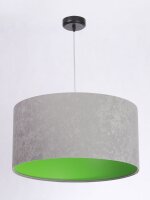 Suspension Retro Gris Vert Tissu rond Salle &agrave; manger
