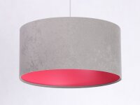 Lampe à suspendre Abat-jour Gris Rose Tissu...