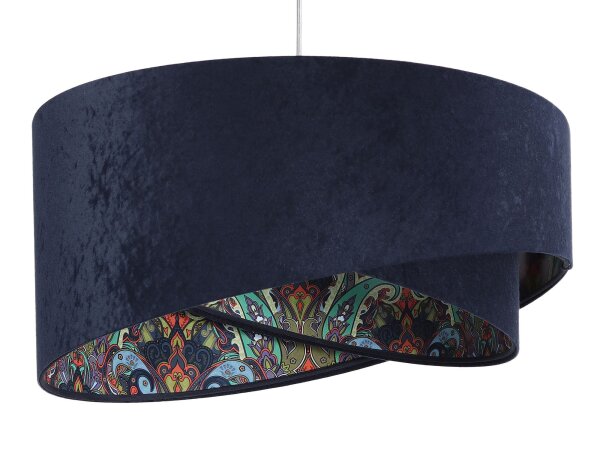 Suspension colorée tissu rond Ø50cm table à manger