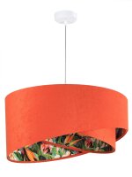 Salon Lampe à suspendre Orange Coloré Tissu...
