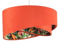 Salon Lampe à suspendre Orange Coloré Tissu...