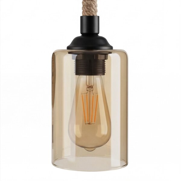 Wandlampe Metall Rauchglas H: 31 cm E27 Rustikal AHRENS
