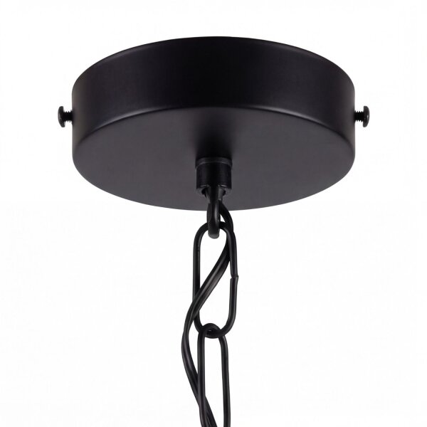 Kronleuchter Metall Rauchglas E27 B: 45 cm 3-flammig