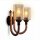 Wandlampe Metall Rauchglas E27 B: 40 cm 2-flammig