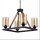 Kronleuchter Metall Rauchglas E27 B: 40 cm 4-flammig