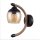 Wandlampe Metall Rauchglas E27 H: 30 cm Modern YLONA