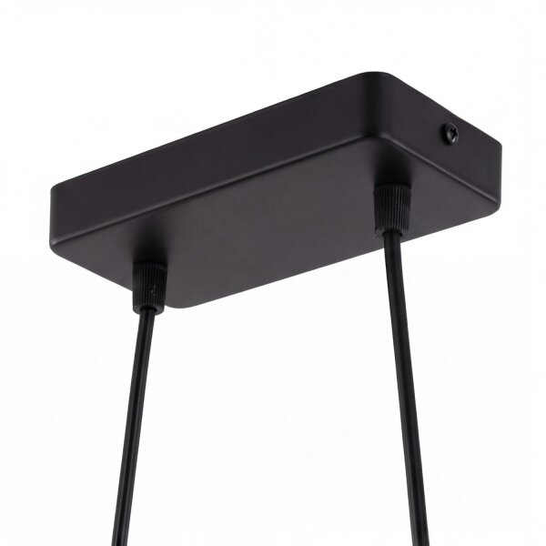 Hängelampe Metall E27 H: max. 72 cm Schwarz Bernstein