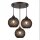 Pendelleuchte Korb Schirm Metall E27 B: 30 cm 3-flammig