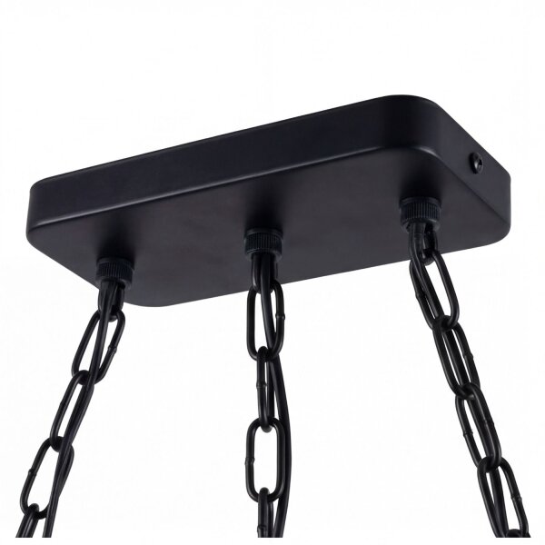 Pendelleuchte Holz Metall E27 H: max. 80 cm 3-flammig
