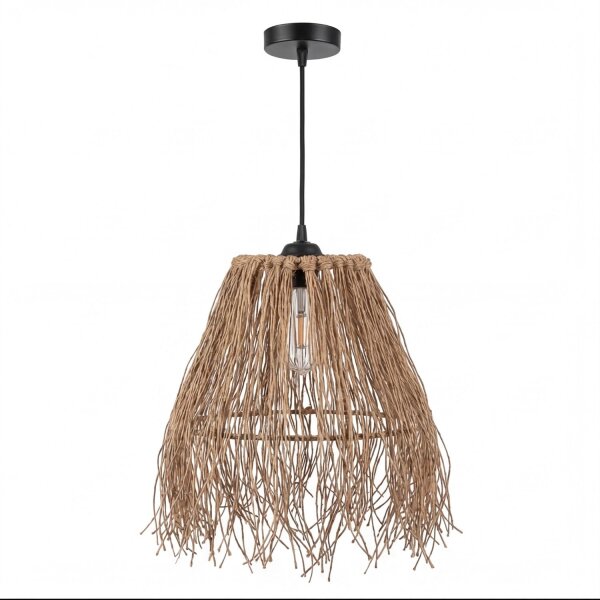 Hängelampe Metall Stoff B: 35 cm H: max. 105 cm E27