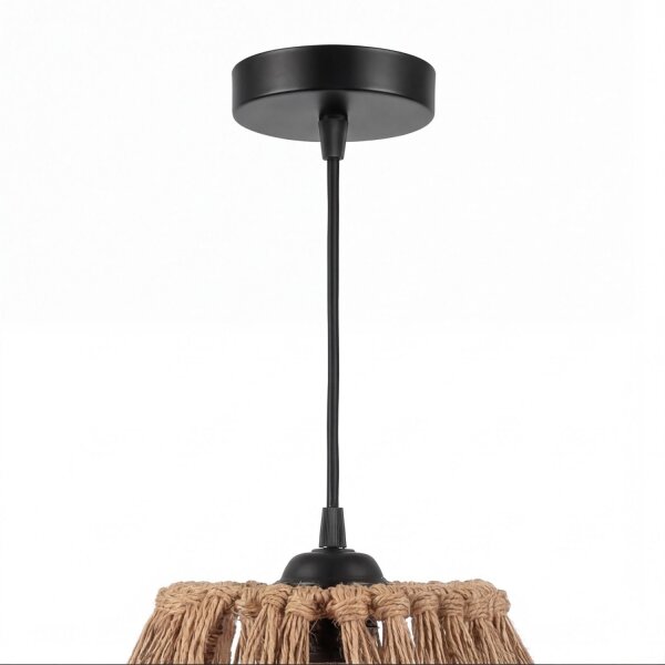 Hängelampe Metall Stoff B: 35 cm H: max. 105 cm E27