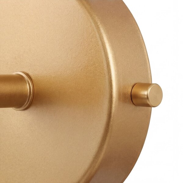 Wandlampe Metall Glas H: 24 cm in Gold Weiß E27 Retro