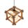 Pendelleuchte Metall Holz 32 cm breit H: max. 120 cm