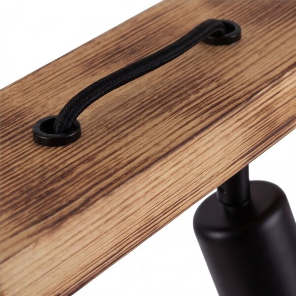 Spot Lampe Holz Metall E27 verstellbar 3-flammig RETHEN