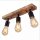 Spot Lampe Holz Metall E27 verstellbar 3-flammig RETHEN