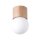 Deckenlampe Glas Holz G9 H:19 cm gemütlich blendarm