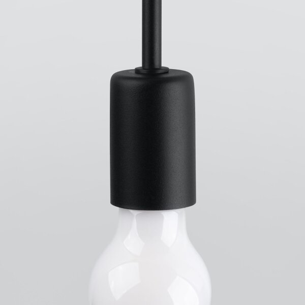 Wandlampe mit Arm Schwarz Stahl E27 H:19 cm dekorativ