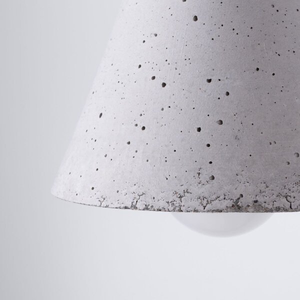 Hängelampe Beton Stahl Grau Schwarz E14 L:12 cm