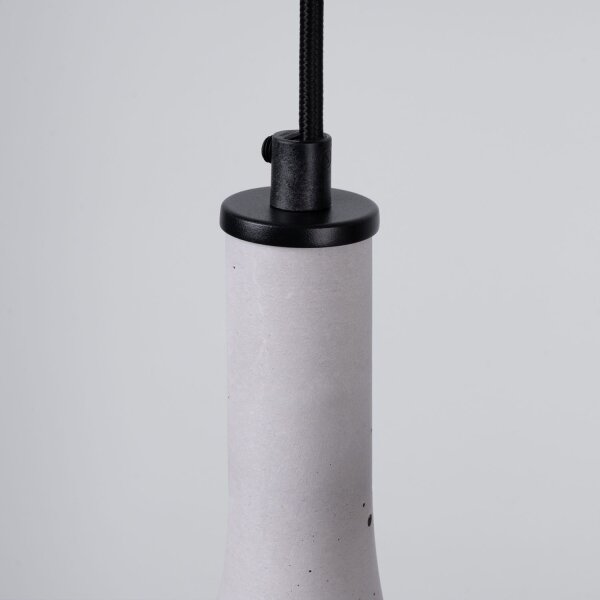 Hängelampe Beton Stahl Grau Schwarz E14 34 cm 2-flammig