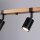 Deckenspot Holz Stahl Schwarz GU10 flexibel 4-flammig