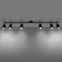 Deckenspot Stahl Schwarz GU10 135 cm verstellbar