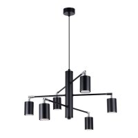 Hängelampe Stahl Schwarz flexibel GU10 L:77 cm 6-flmg