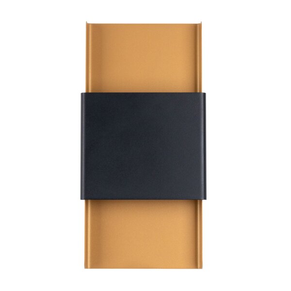 Wandleuchte Up Down Stahl Gold Schwarz G9 H:40 cm