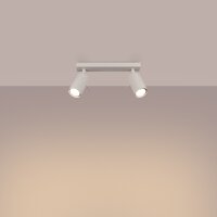 Deckenstrahler Stahl Beige GU10 flexibel L:30 cm 2-flmg