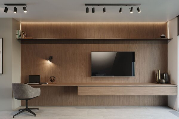Deckenstrahler Stahl Schwarz GU10 flexibel 30 cm 2-flmg